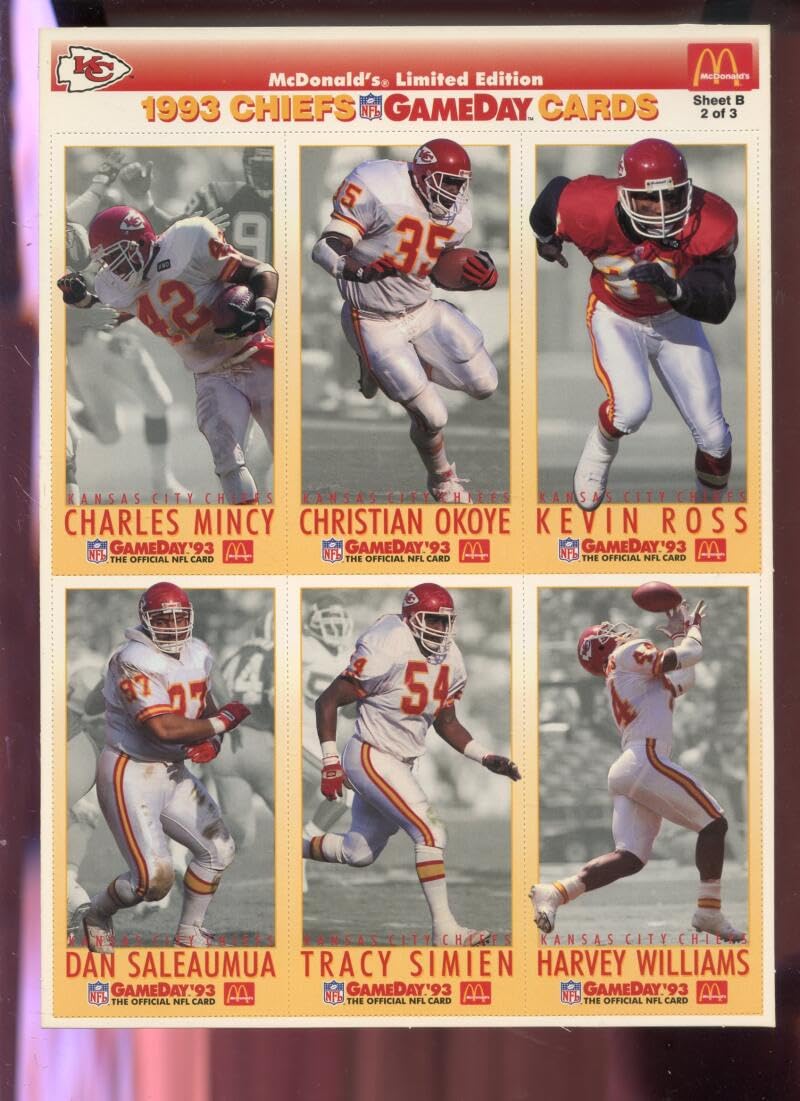 Amazon.com: 1993 GameDay 93 Chiefs Team McDonald's McDonalds