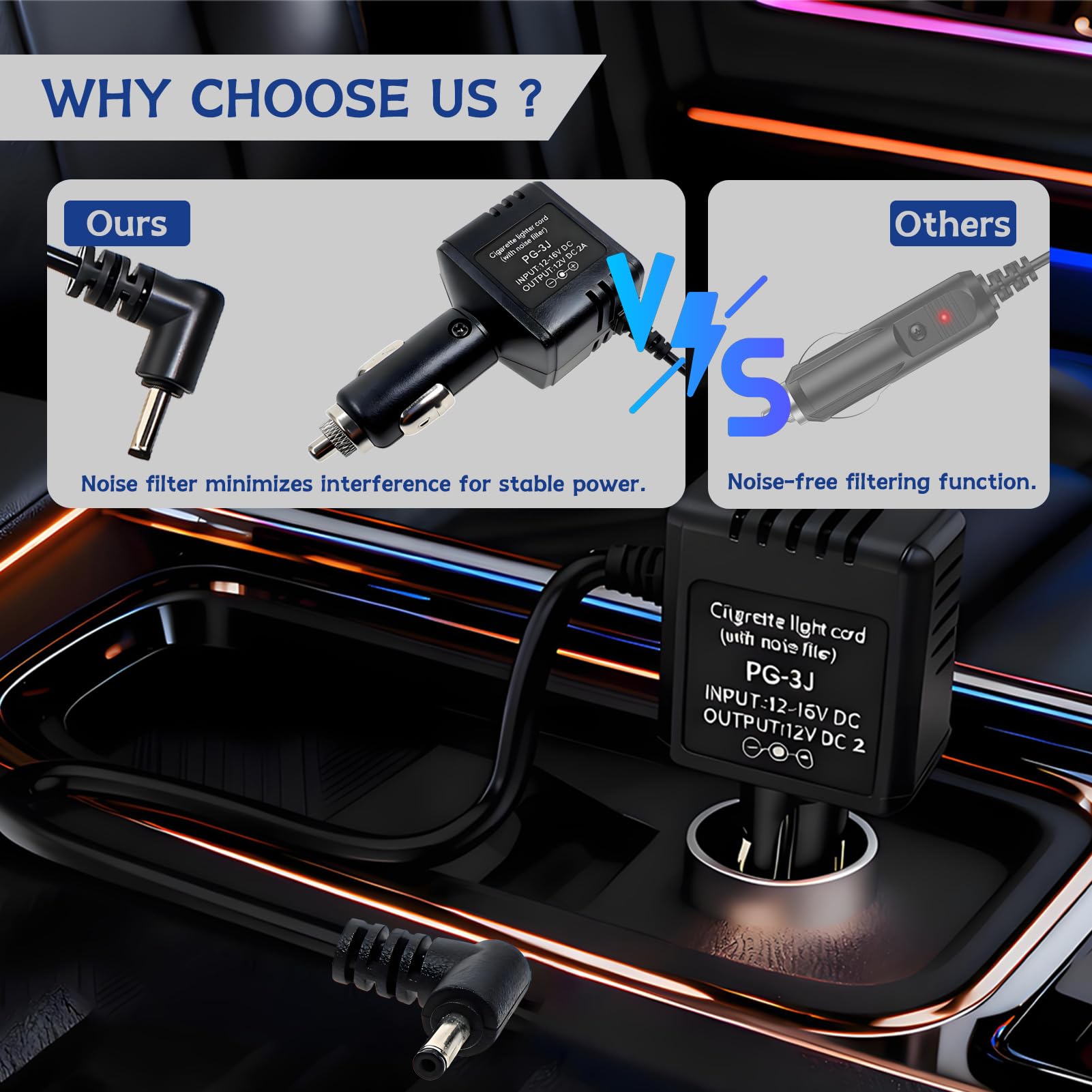 cigarette lighter noise filter Amazon.com: KENMAX® TH-F6 Car DC Power Charger Adapter for Kenwood, 12V  Replaces PG-3J Cigarette Lighter Power Cord, Compatible with TH-D7,  TH-D72A, TH-D74A, TH-K2 (2m / 6.5 ft) : Electronics