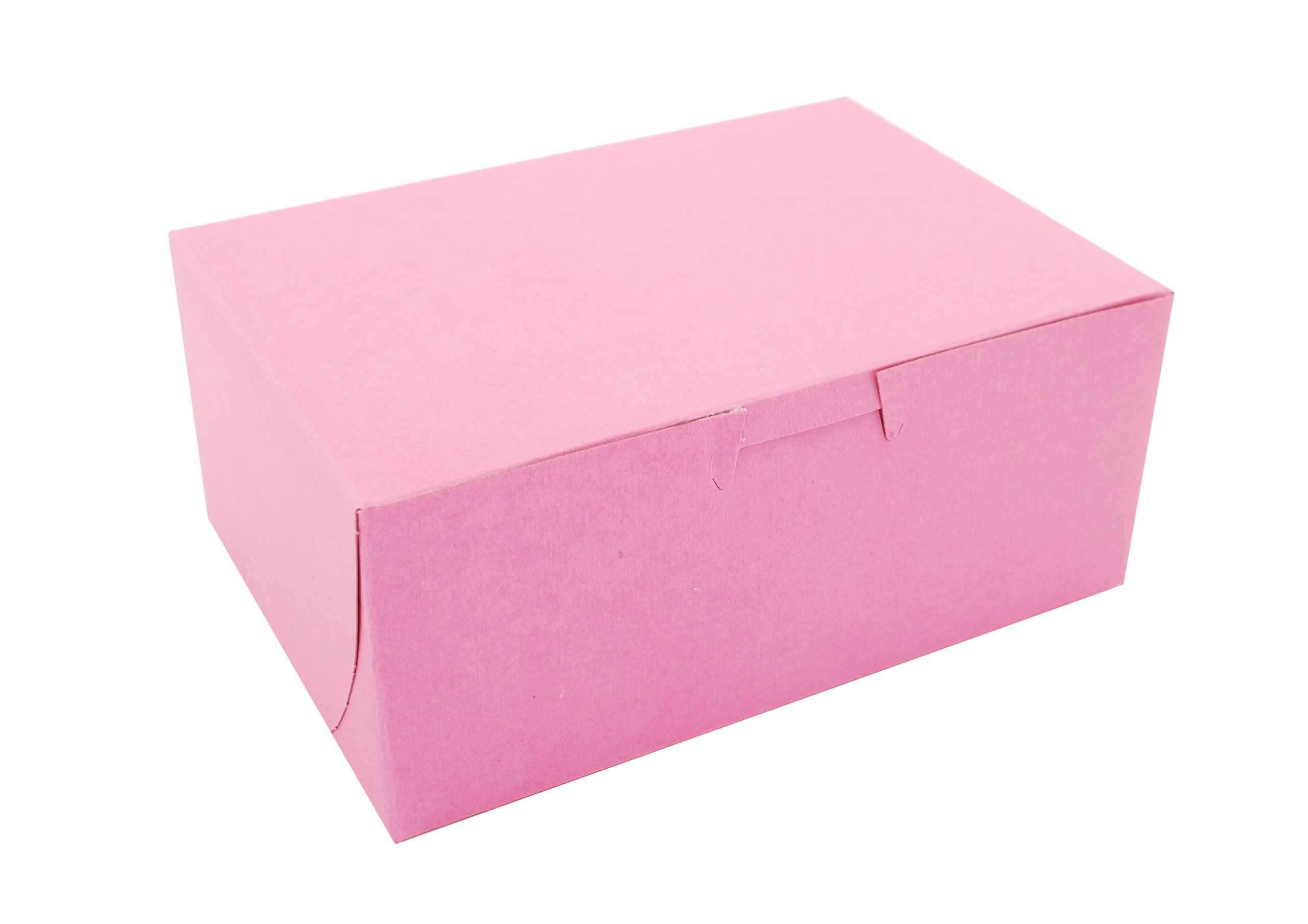 Southern Champion Tray 0813 Pink Paperboard Non-Window Lock-Corner Bakery Box, 7" Length x 5" Width 