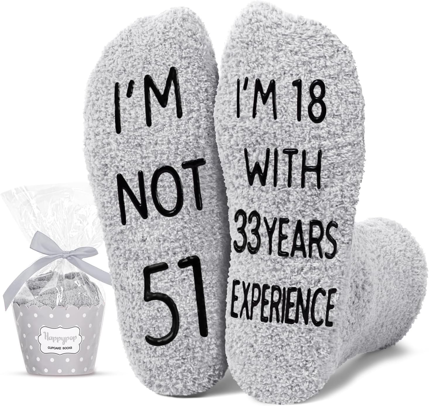 HAPPYPOP Birthday Gifts for Older Men - Socks for 55 60 Years, Birthday Gifts for Him in 50s