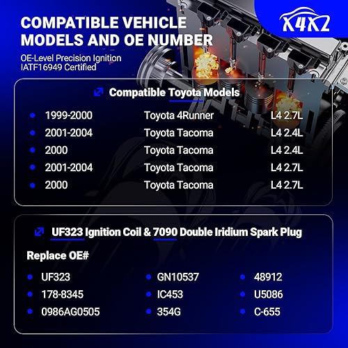 Vista 39 de Paquetes de bobina de encendido UF549 y bujía de iridio doble 9029, para Nissan Altima Versa Sentra Rogue Cube NV200 Pathfinder Infiniti FX50 M56