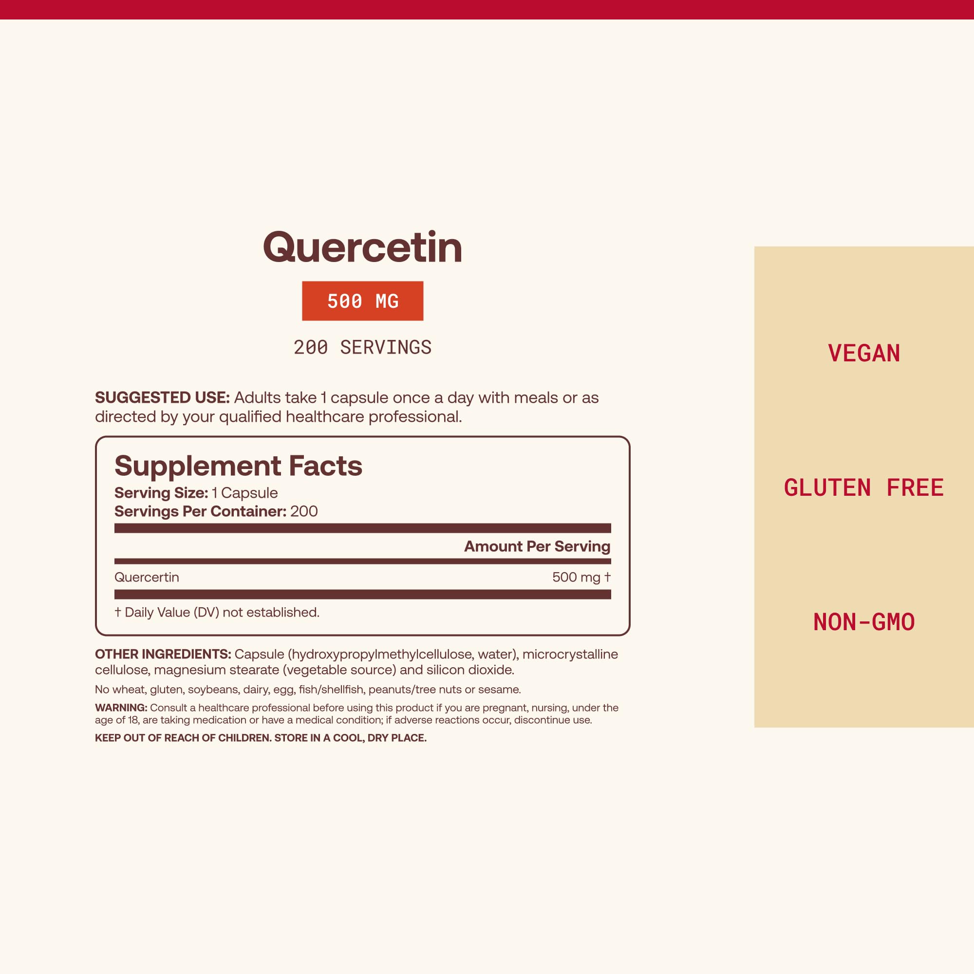 Jarrow Quercetin 500mg Capsules for Cardiovascular & Immune Health, 200ct — Amazon image 4