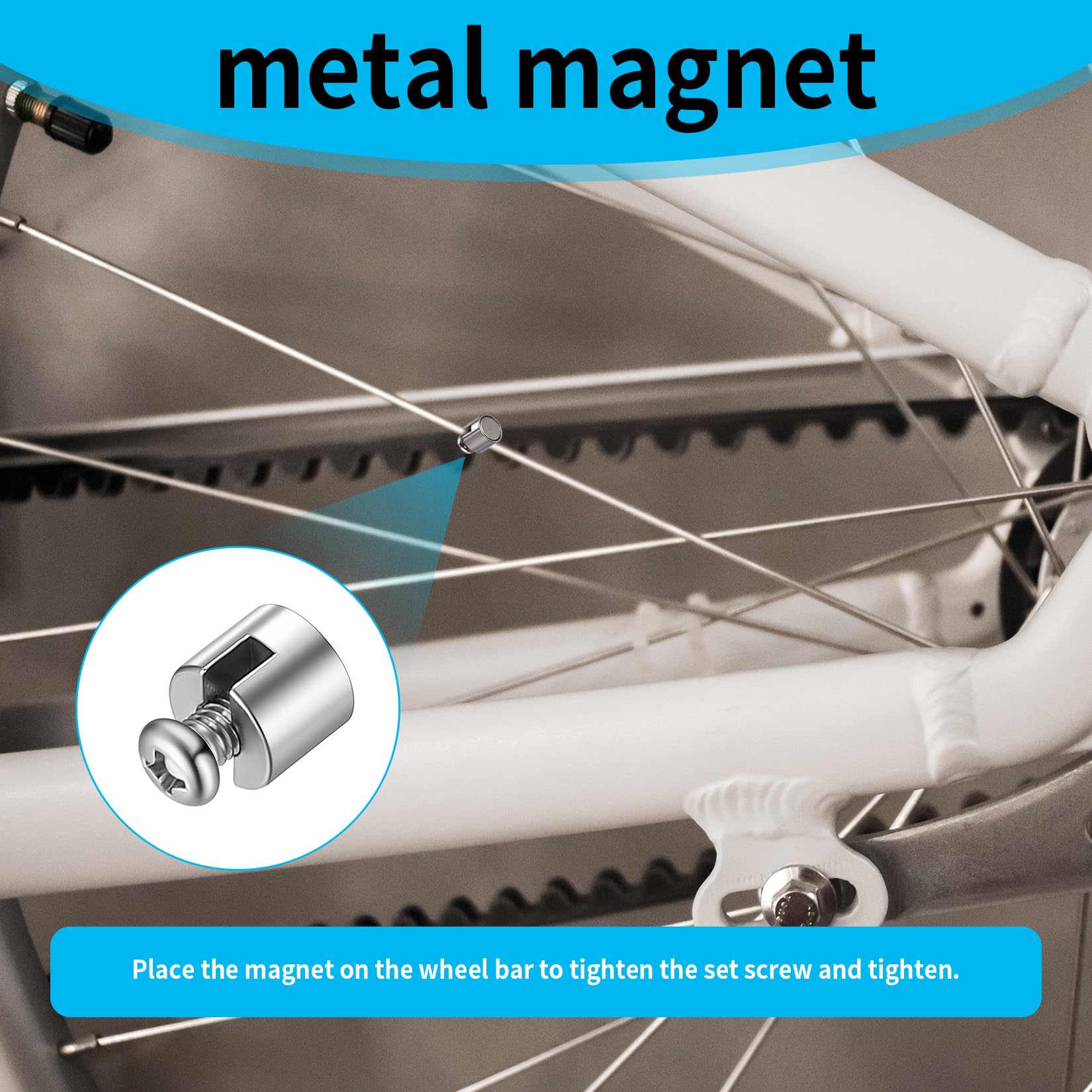 Magneti Per Ciclocomputer 2 Pezzi, Sensore Di Velocità Per Bici Con Corpo In Plastica E Testa Magnetica