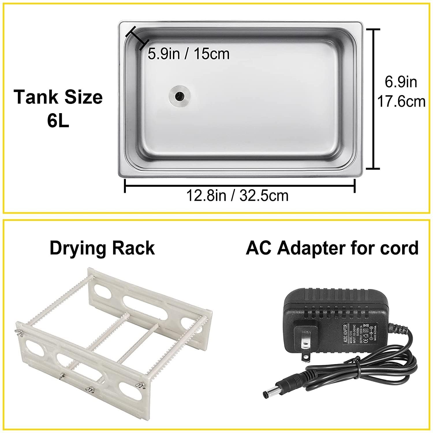 Pulitore ad ultrasuoni Kit di Pulizia per Dischi in Vinile, pulitore ad ultrasuoni Portatile da 6 Litri con Timer Digitale e riscaldatore, Sistema di Pulizia per Dischi in Vinile p