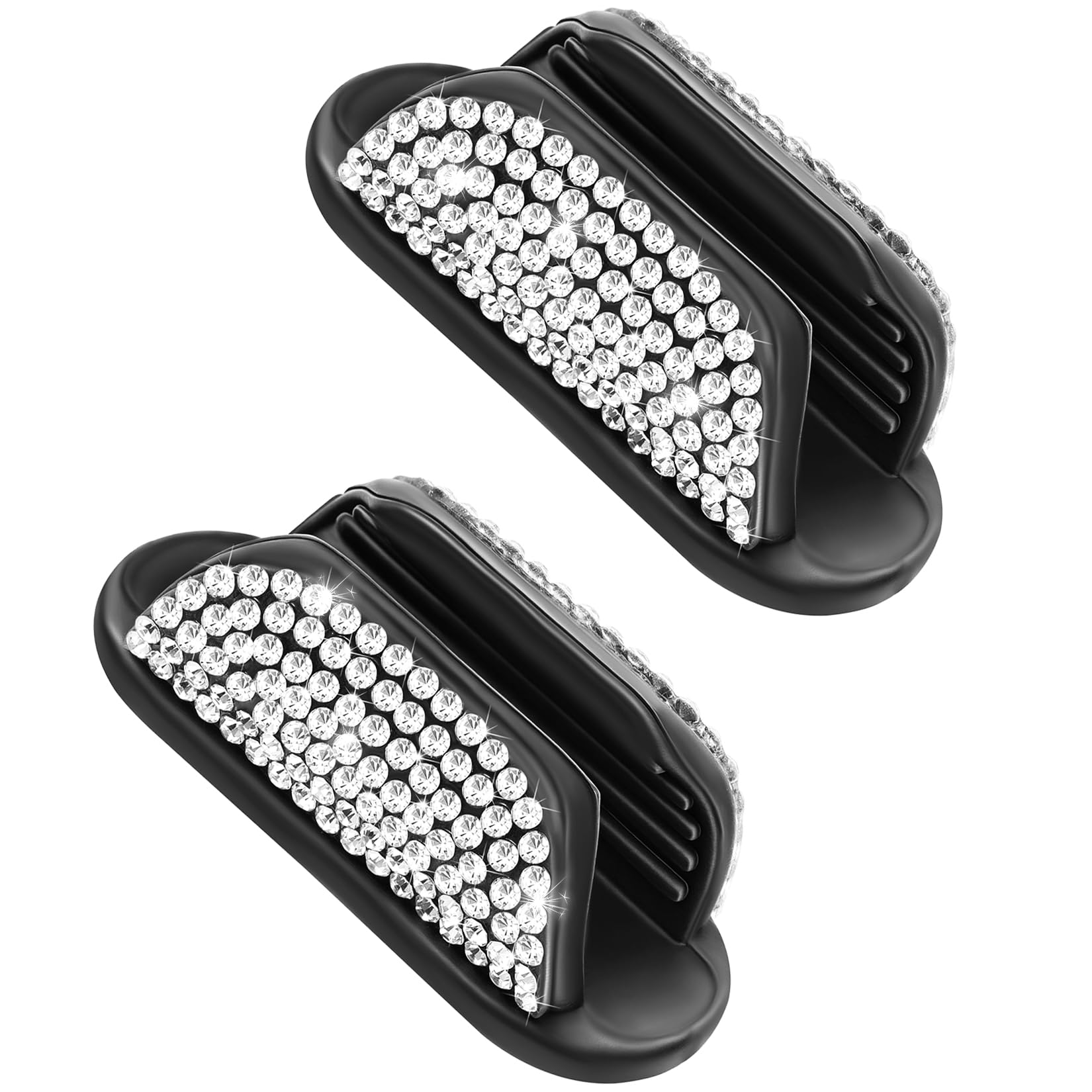 RONRYXA 2PCS Bling Chapstick Holders for Car, Silicone Lip Balm Holder for Women, Automotive Interior Accessories, Cars Decor for Women Aesthetic, Car Essentials for Girls