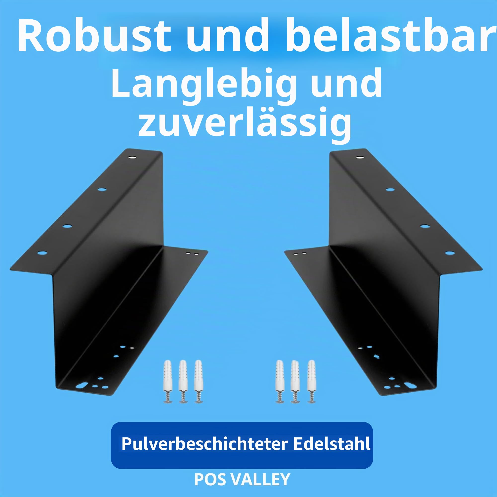 Untertisch-Halterung für Kassenschublade - 2x Montageschienen für 33x33cm Geldschublade, einfache Montage, robuster Stahl, Halterung für Registrierkasse & Kassensysteme