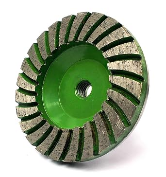4" Concrete Diamond Cup Wheel Grinding with Aluminum Based 5/8-11 Thread 30 Grit for 24 Segs Heavy Duty Angle Grinder Wheels for Marble Concrete Granite Masonry