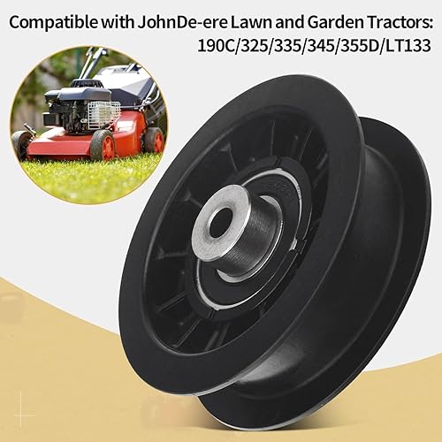 Miniatura 4 de AM121970 AM104666 280-858 Polea tensora plana compatible con tractores de césped JohnDe-ere GX70 GX75 GX95 LT166 LT160 LT150 LT170 LT190 LT180 Z255