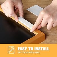 Vista 3 de Zonon 40 pares (80 tiras) de tiras para colgar cuadros, kit de colgador de cuadros, tiras resistentes, tiras extraíbles de gancho y bucle, cinta