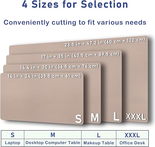 Miniatura 2 de Boutilon Protector de cuero para escritorio, alfombrilla de mouse antideslizante, alfombrilla de escritorio para laptop, alfombrilla para mouse de