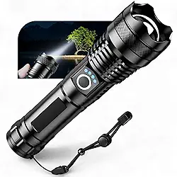 Lanterna Tática Militar T9 LED P50 Recarregável USB Profissional Zoom Ajustável Longo Alcance Potente Alta Intensidade