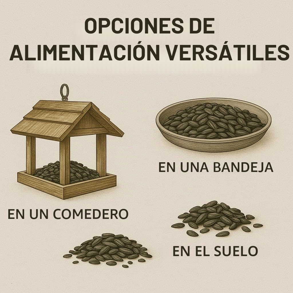 GiDeli Semillas de girasol negras 25 kg, Pienso Salvaje para Pájaros Silvestres para Todo el Año, Alimento para Caballos y Pequeños Animales