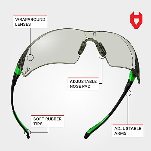 Miniatura 7 de NoCry Gafas de seguridad tintadas para hombres y mujeres con antiempañamiento y resistentes a los arañazos con lentes envolventes  patillas