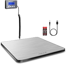 Balance Colis ACCT, 400 lb/180 kg, balance postale numérique avec fonctions Hold/Tare, balance professionnelle pour colis/animaux domestiques/bagages/bureau, Pese Colis, piles et câble USB inclus