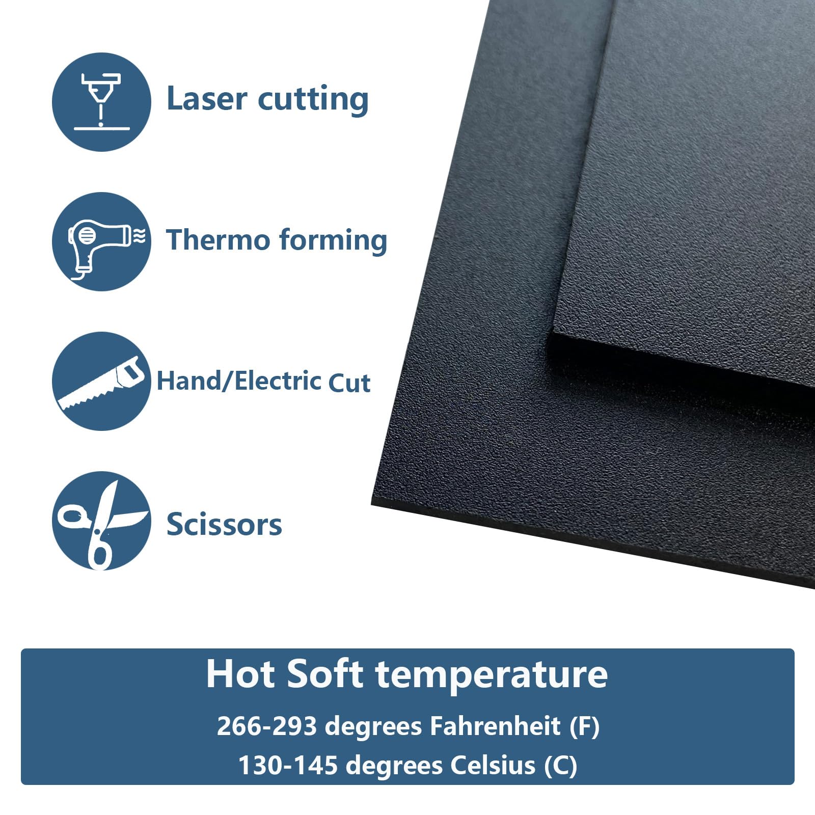Black Plastic Sheets - 12 Pack -3