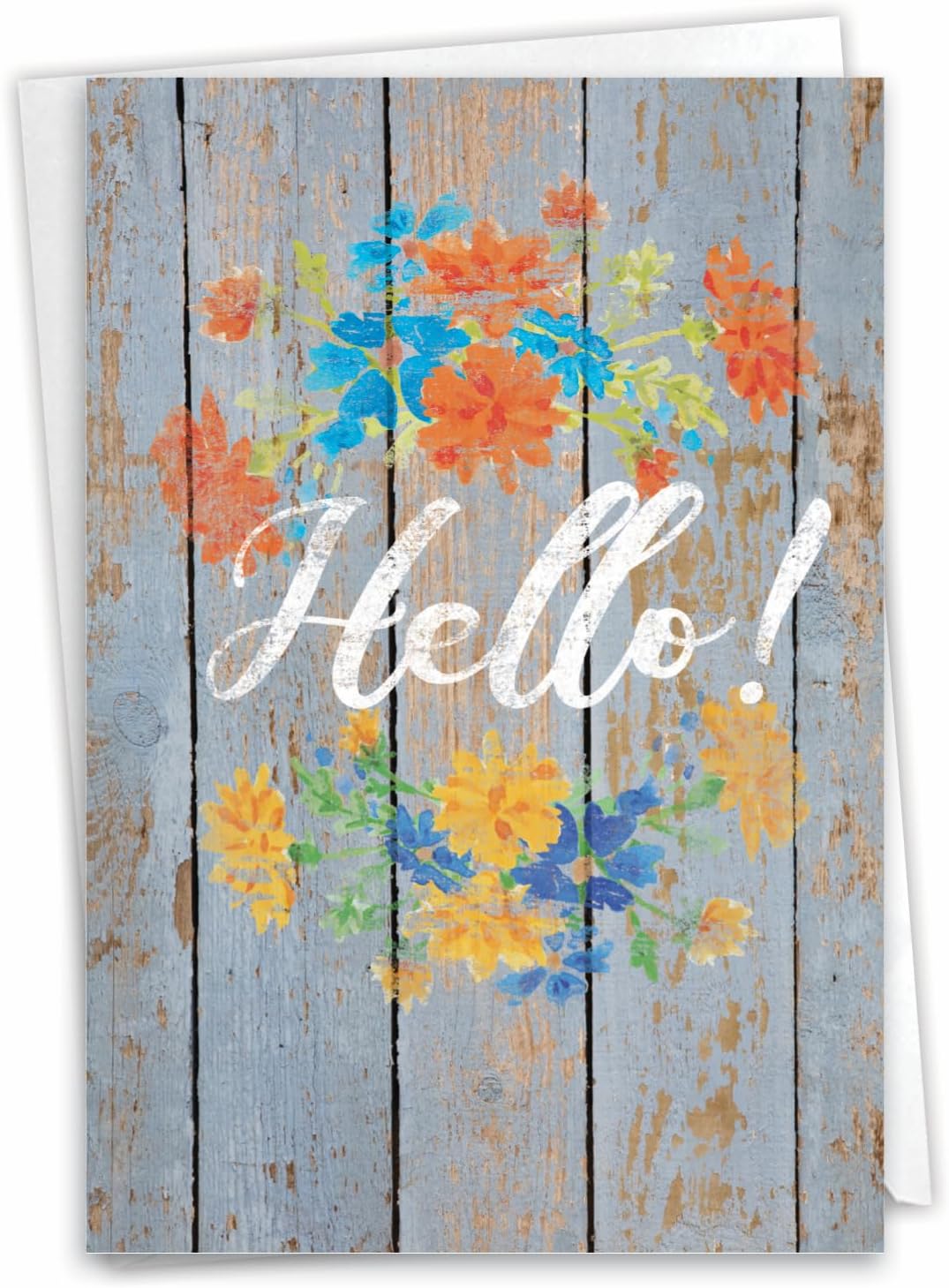 Best Card Co 1 All Occasion Hello Card Driftwood Floral C6108GOCG