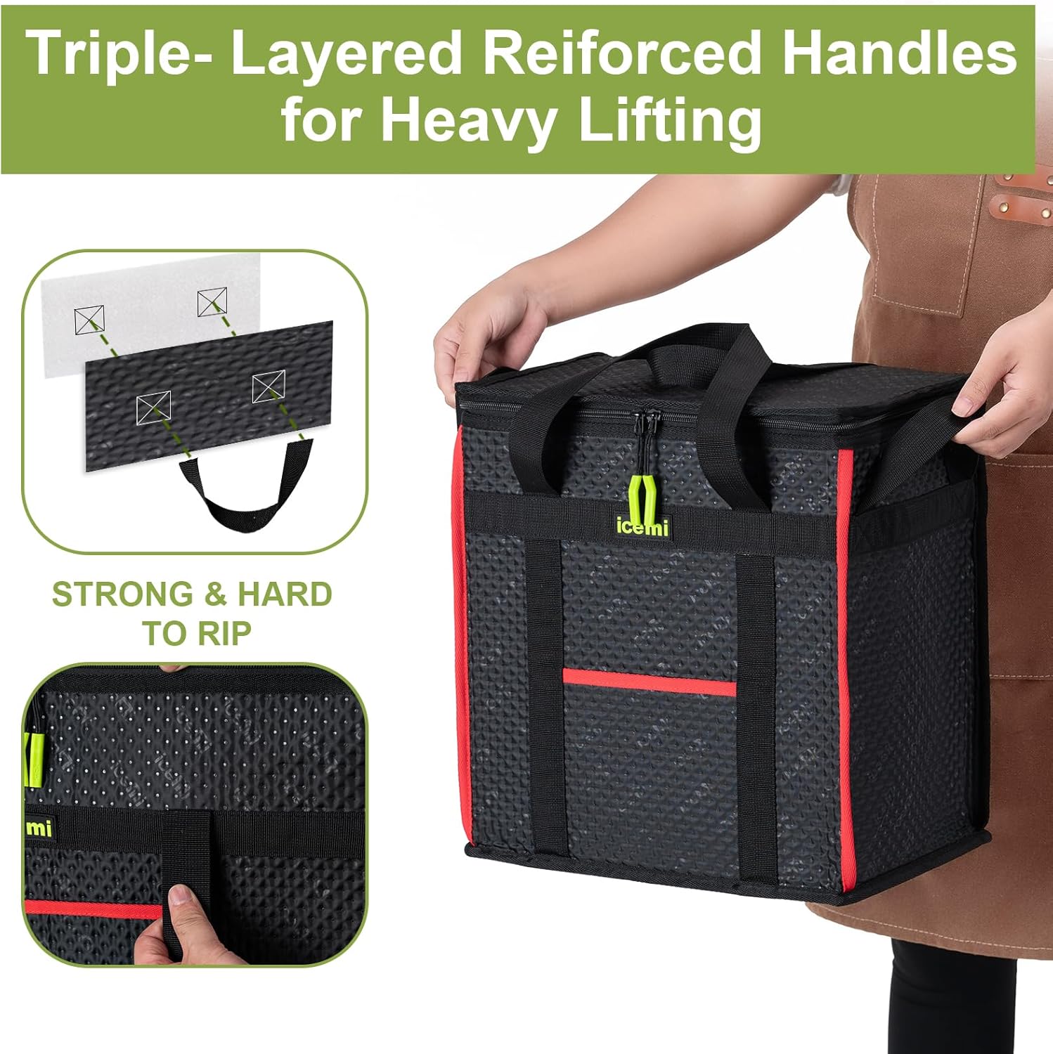 Insulated Reusable Grocery Bags, Premium Quality Cooler Bags insulated bag - Image 2