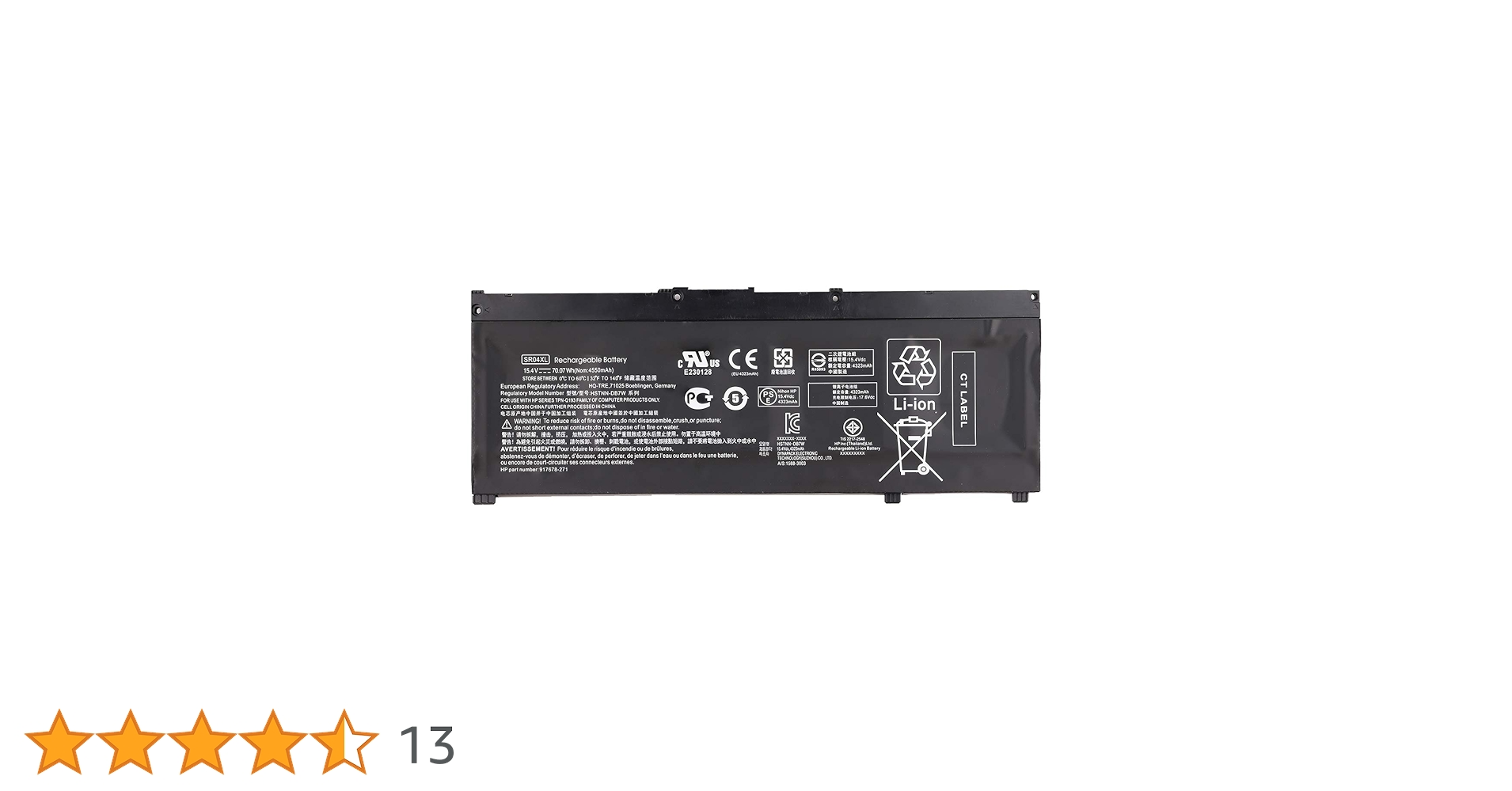 Vvsialeek SR04XL SR04 70.07Wh Laptop Battery Compatible with HP 917678-1B1 917678-2B1 917724-855 HSTNN-DB7W HSTNN-IB7Z TPN-Q193 Omen 15-ce000 Pavilion Power 15-cb000 15-cb000 b500 Vvsialeek SR04XL SR04 70.07Wh Laptop Battery Compatible with HP 917678-1B1 917678-2B1 917724-855 HSTNN-DB7W HSTNN-IB7Z TPN-Q193 Omen 15-ce000 Pavilion Power 15-cb000 15-cb000 b500