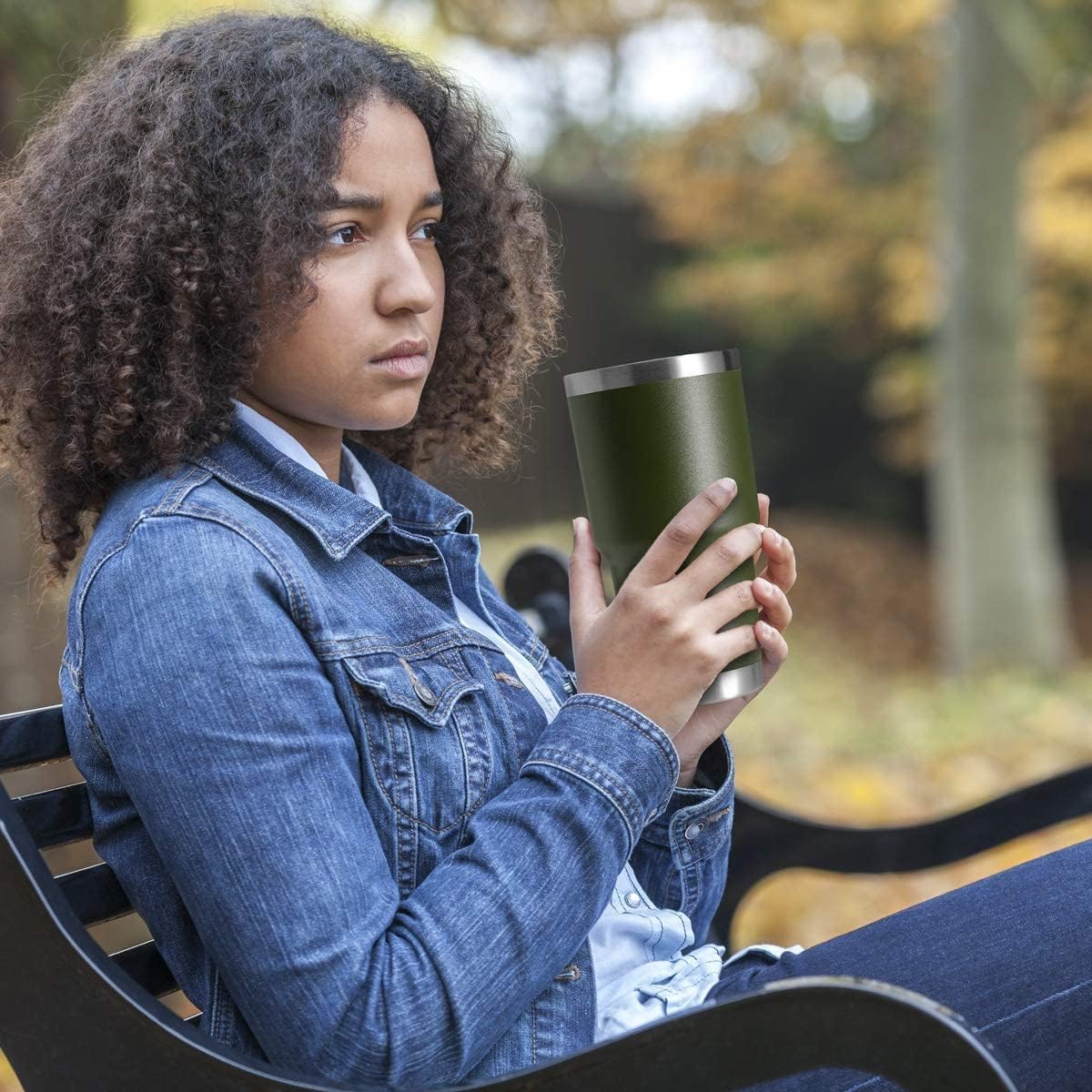 HASLE OUTFITTERS 30oz Stainless Steel Tumbler, Double Wall Vacuum Insulated Travel Mug Tumbler, Durable Insulated Coffee Mug, Gift Box Set (Amey Green, 1) - Image 6