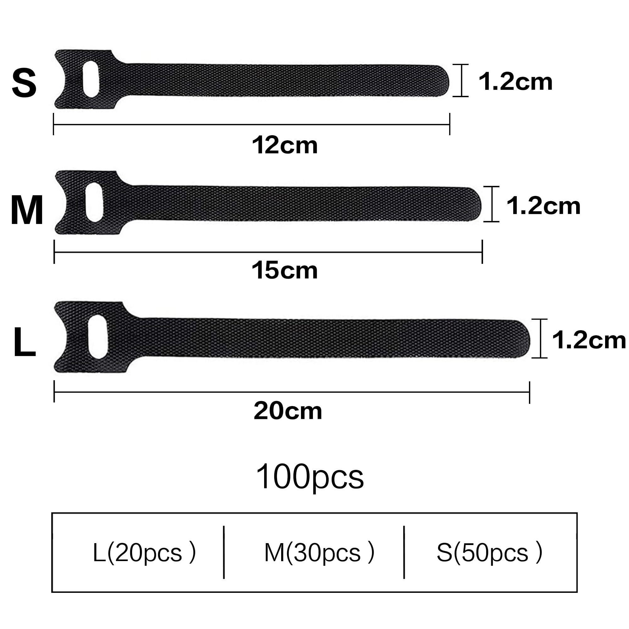 Klittenband, 100 Stuks, Herbruikbare Klittenbandkabelbinders In 4 Verschillende Lengtes 200 Mm 150 M 120 Mm 100 Mm Klittenbandbinders Klittenbandsluiting Voor Thuiskantoor En Kantoor 914495160 Klittenband, 100 Stuks, Herbruikbare Klittenbandkabelbinders In 4 Verschillende Lengtes 200 Mm 150 M 120 Mm 100 Mm Klittenbandbinders Klittenbandsluiting Voor Thuiskantoor En Kantoor 914495160