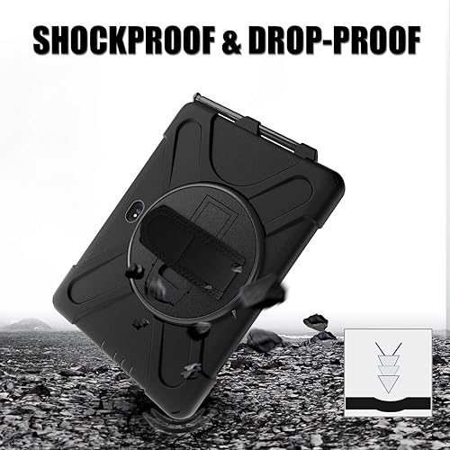 Miniatura 5 de Funda para Samsung Galaxy Tab Active Pro 10.1 T540 T545 T547, grado militar probada en caídas de 15 pies Funda protectora de cuerpo completo a