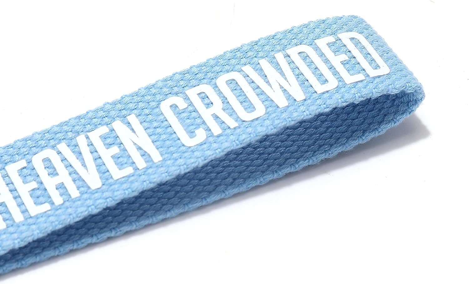 ASVP Shop Make Heaven Crowded Christian Keychain Wristlet - Fabric Religious Keychain Gift - Image 3