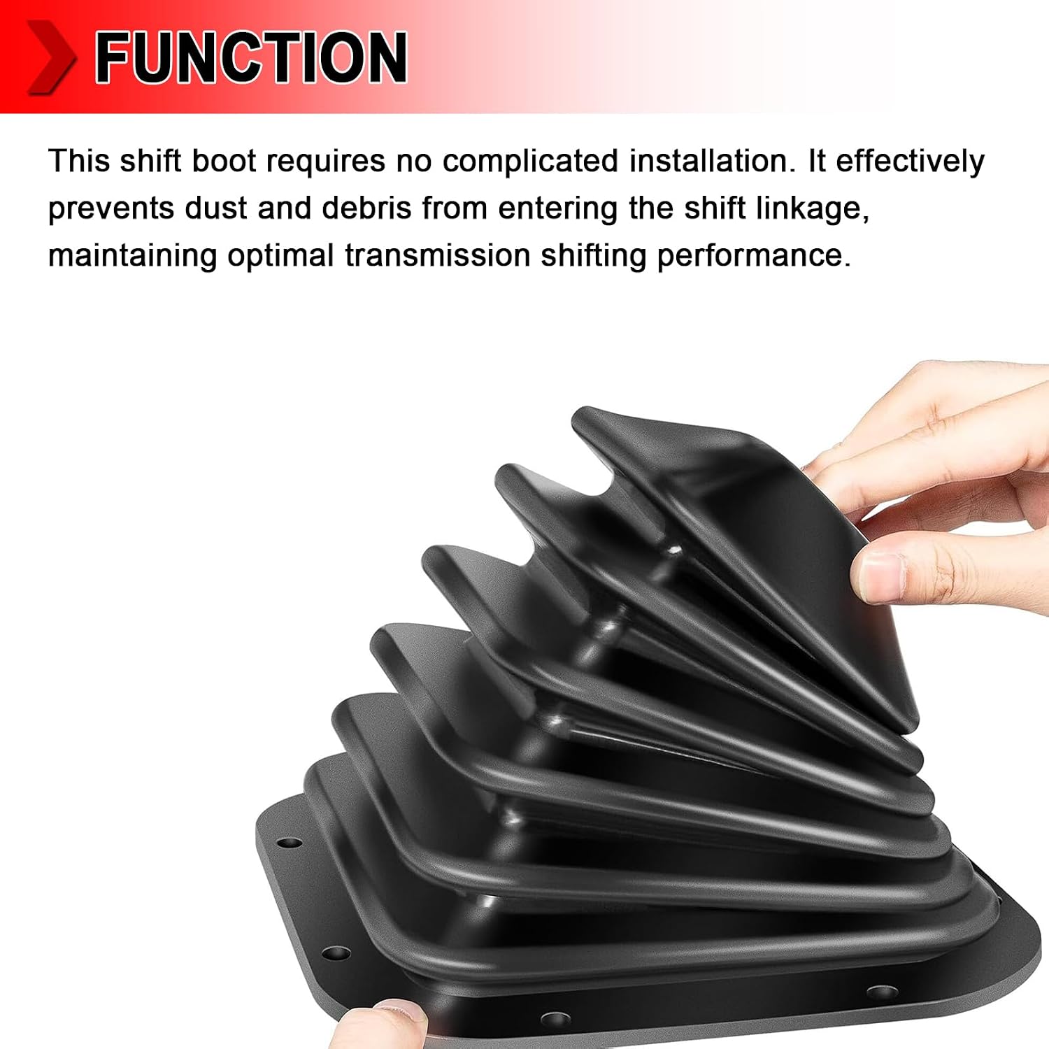 924-5405 Automatic/Manual Transmission Shift Boot Fit for Select Kenworth Models, Replace K042-79 Shifter Boot Cover Square