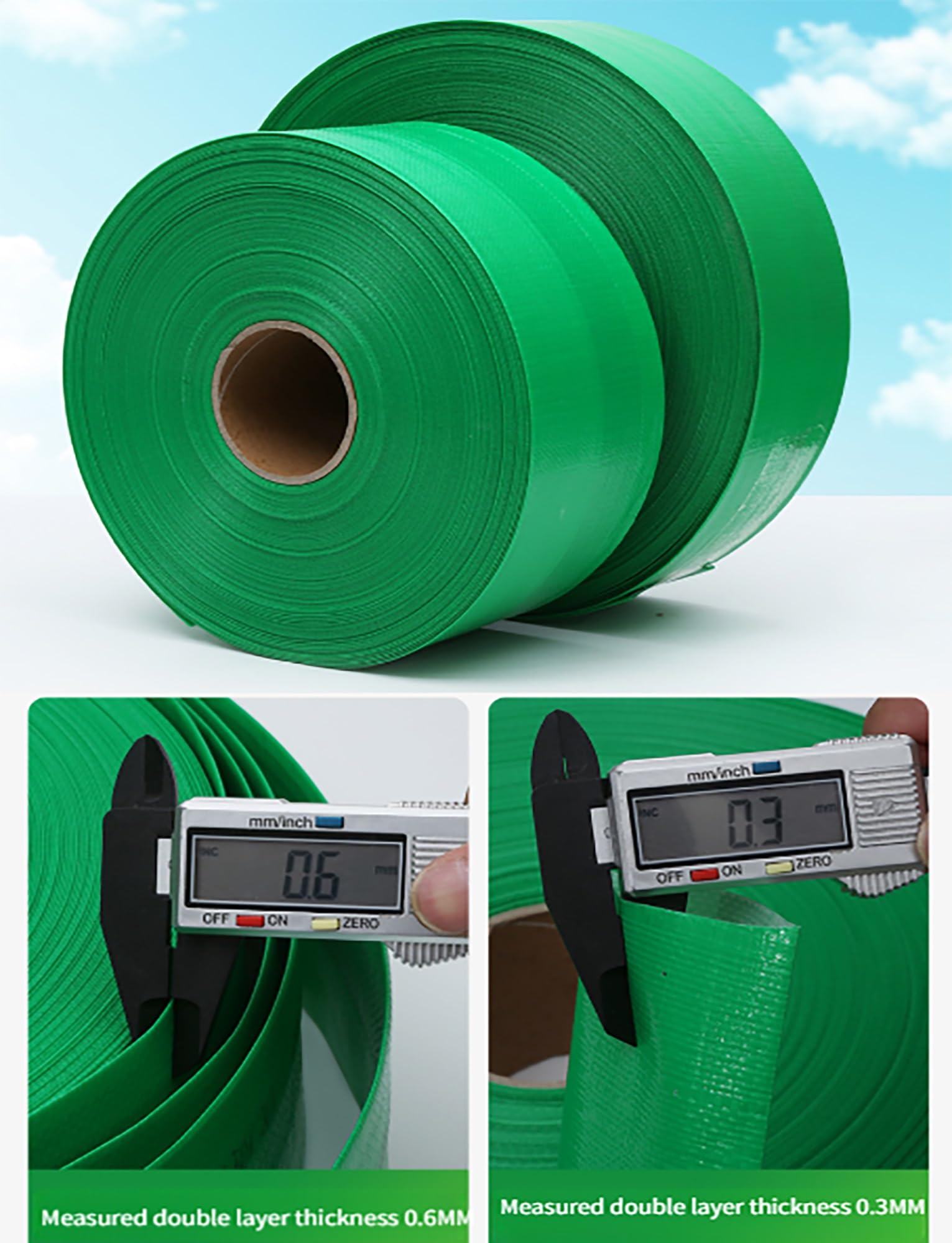Tubo piatto da 65 mm per pompa dell'acqua da patio, stagno e piscina, tubo flessibile Dischar per un flusso d'acqua efficiente in vasche idromassaggio e giardini
