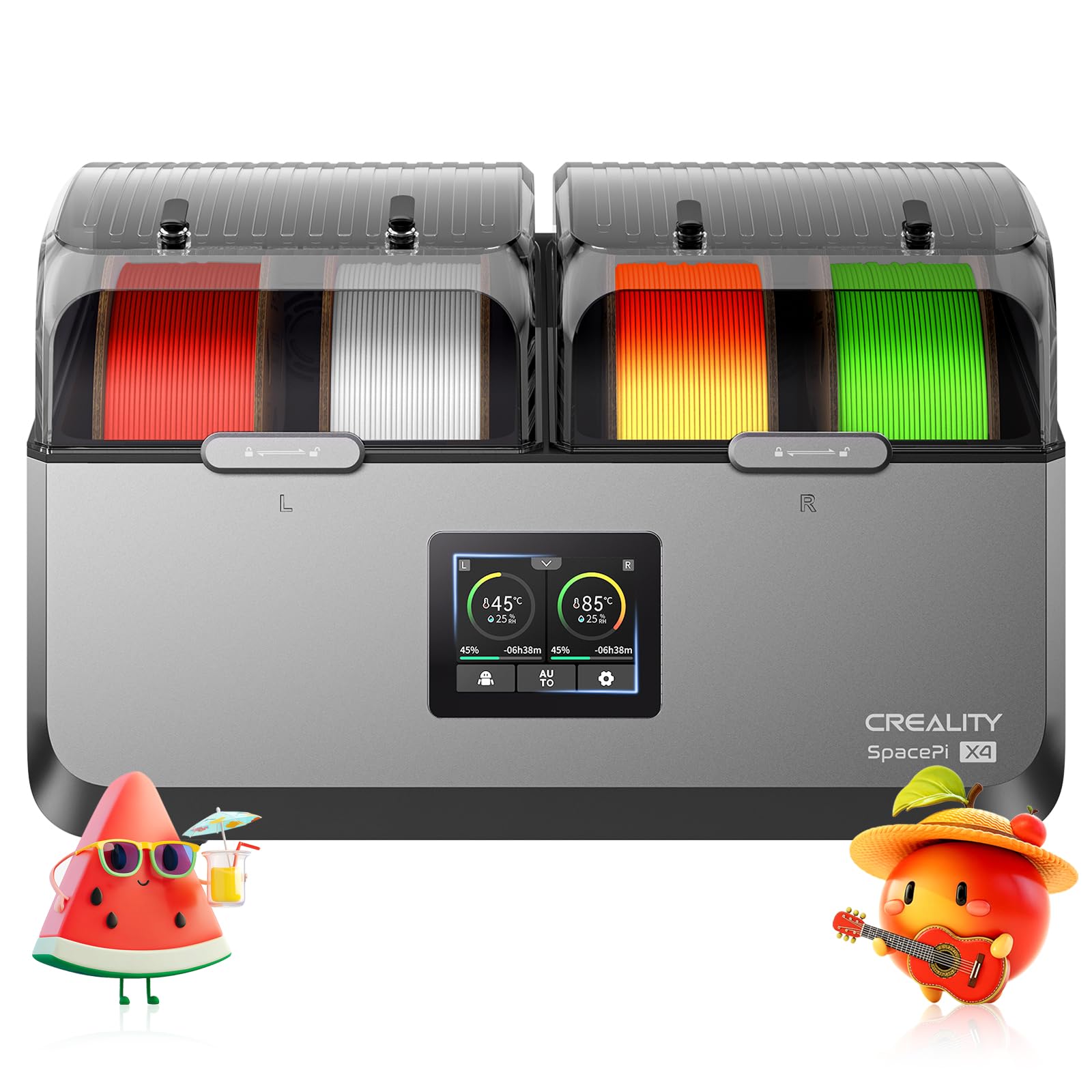 Photo 1 of Official Creality Filament Dryer 4 Spools Mothers Day Gifts, Space Pi X4 Filament Storage Box, 85? Max Temperature, Dual Independent Heating Chambers, Power Saving for PLA PETG ABS TPU ASA PC PA PAHT