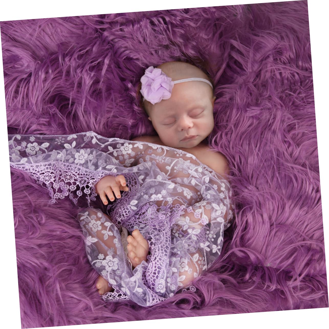 KONTONTY 1 Set Wrapping Blanket Blankets Stretch Wraps Accessories for Wrapping Paper Photography Prop Photography Blanket Child Purple
