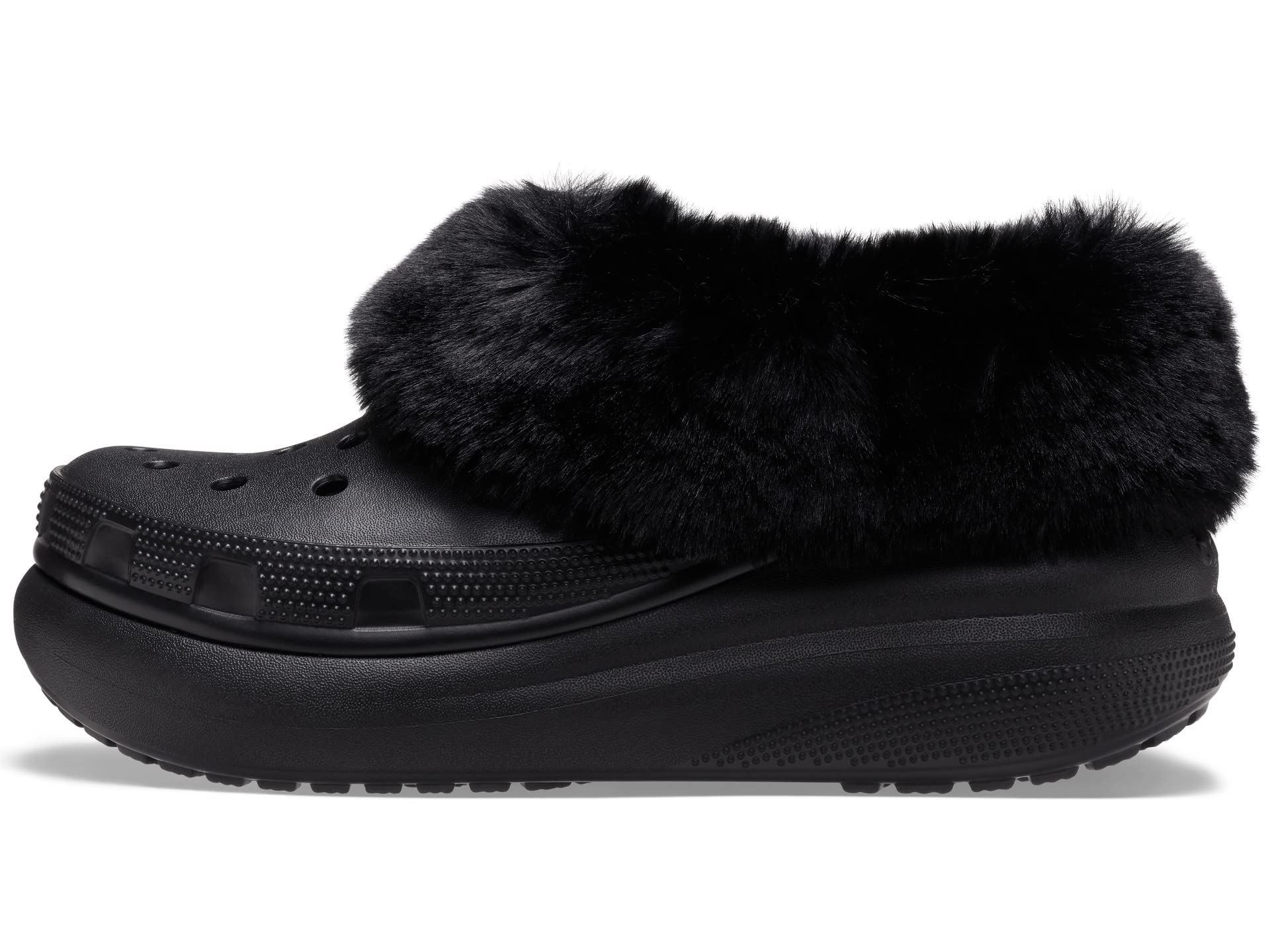 Crocs Zuecos clásicos unisex para adultos con forro Furever Crush