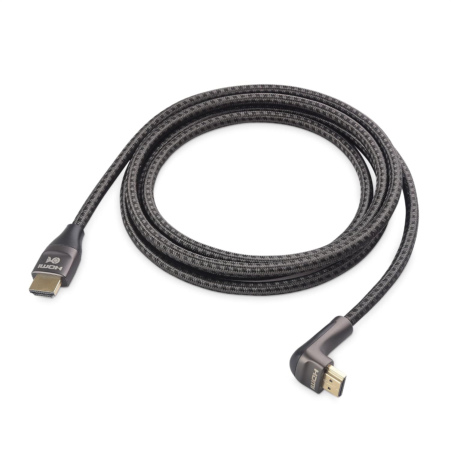 Cable Matters 48Gbps Ultra HD 8K Right Angle HDMI Cable 6.6 ft (270 Degree HDMI Cable) with 8K @120Hz, 4K @240Hz and HDR Support in Black