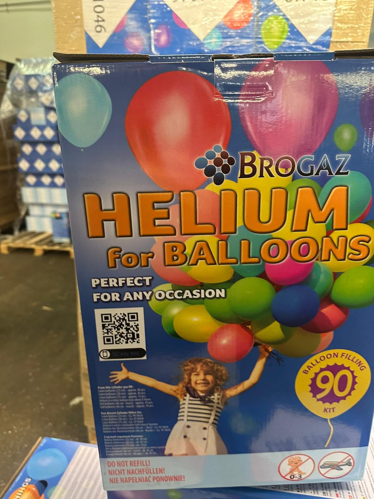 Brogaz 2x Ballongas [für ca. 180 Luftballons]– Helium Balloon Gas – Ballongas - 2x HeliumGasflasche inkl. STAHLMANN ® Informationsblatt (für ca. 180 Luftballons)