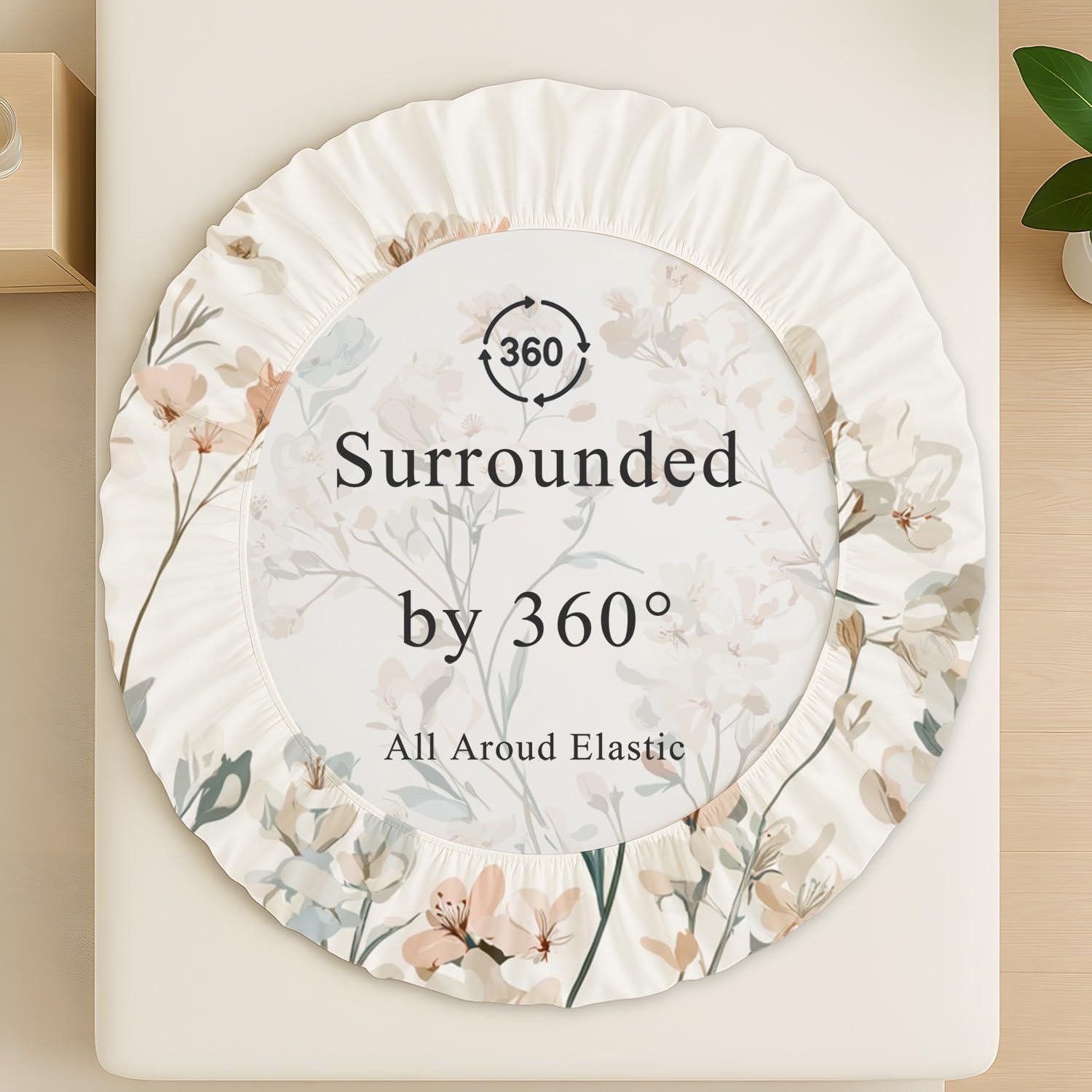 Minimalistisch Blumen Spannbetttuch 140 x 200 x 30 cm 3teilig 2 Kissenbezüge 80 x 80 cm Elegant Blumenmuster Schmetterling Spannbettlaken Set für Kinder Jugendliche Erwachsene Mikrofaser Bettwäsche