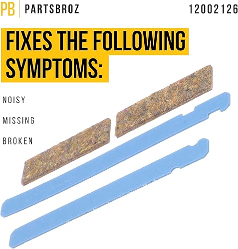Miniatura 3 de PartsBroz 12002126 Kit de deslizamiento frontal  Compatible con Whirlpool Norge Magic Chef Maytag Admiral Dryer  Reemplaza 12002126 AP4008680