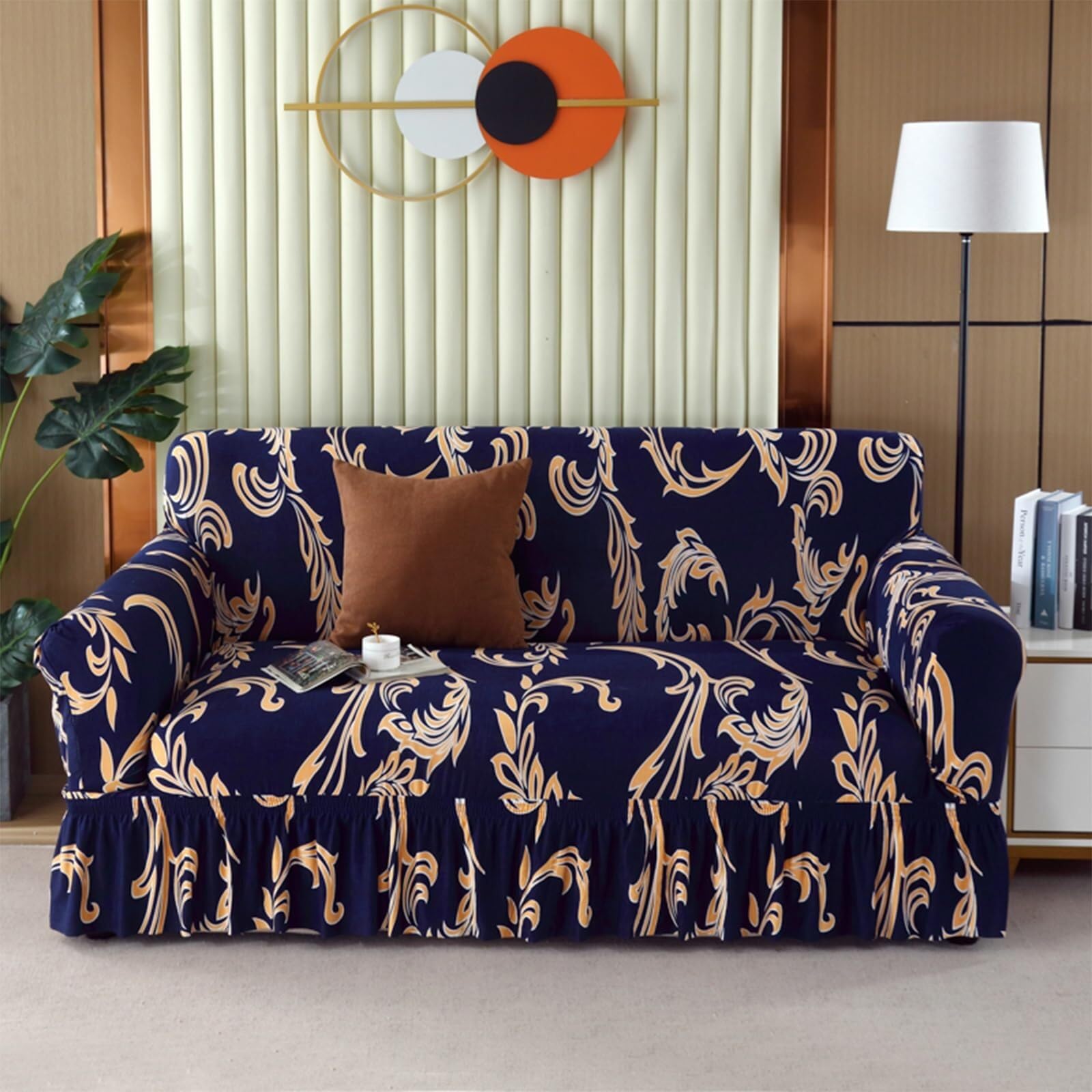 Housse de coussin extensible anti-griffes pour grand canapé d'angle