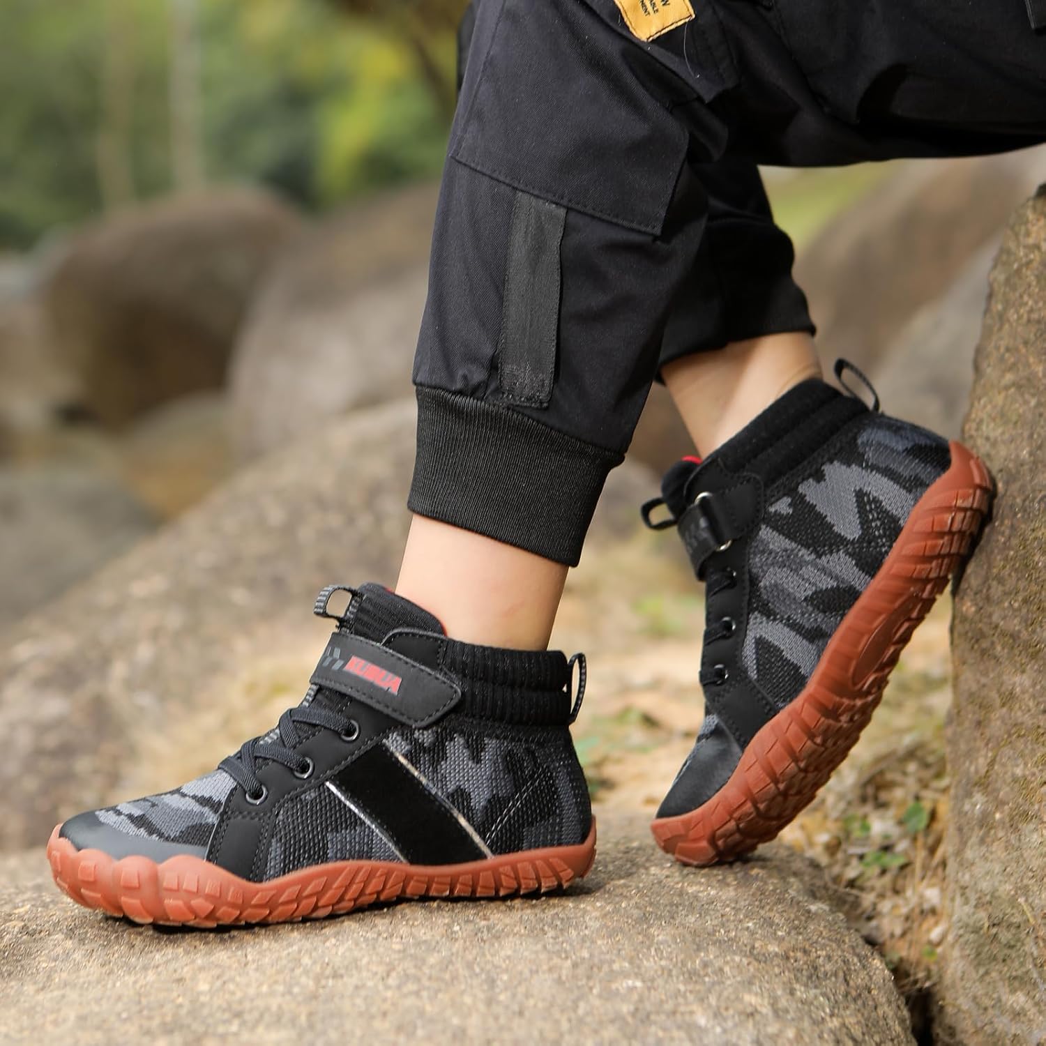 KUBUA Kids High Top Barefoot Shoes Boys Girls Minimalist Sneakers Lightweight Comfort Zero Drop Shoes Toddler Little Big Kid - Image 7