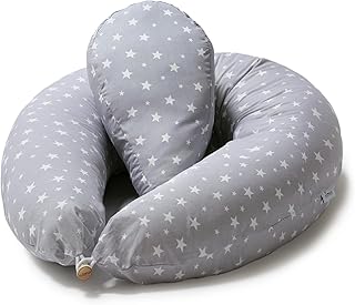 Niimo® XXL+ Seitenschläferkissen & Schwangerschaftskissen – 3-in-1 Stillkissen mit Extra-Kissen als Baby-Nest, 100% Baumwolle, Waschbar, Ergonomisch, Lagerungskissen Erwachsene (200 x 70 cm)