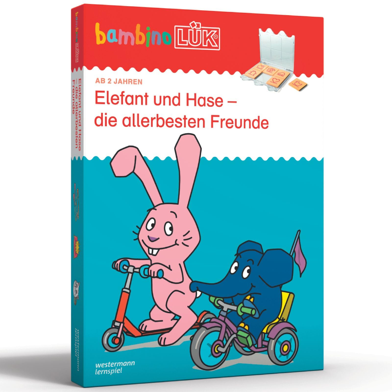 bambinoLÜK Elefant und Hase juego de lógica infantil y destreza mental temprana