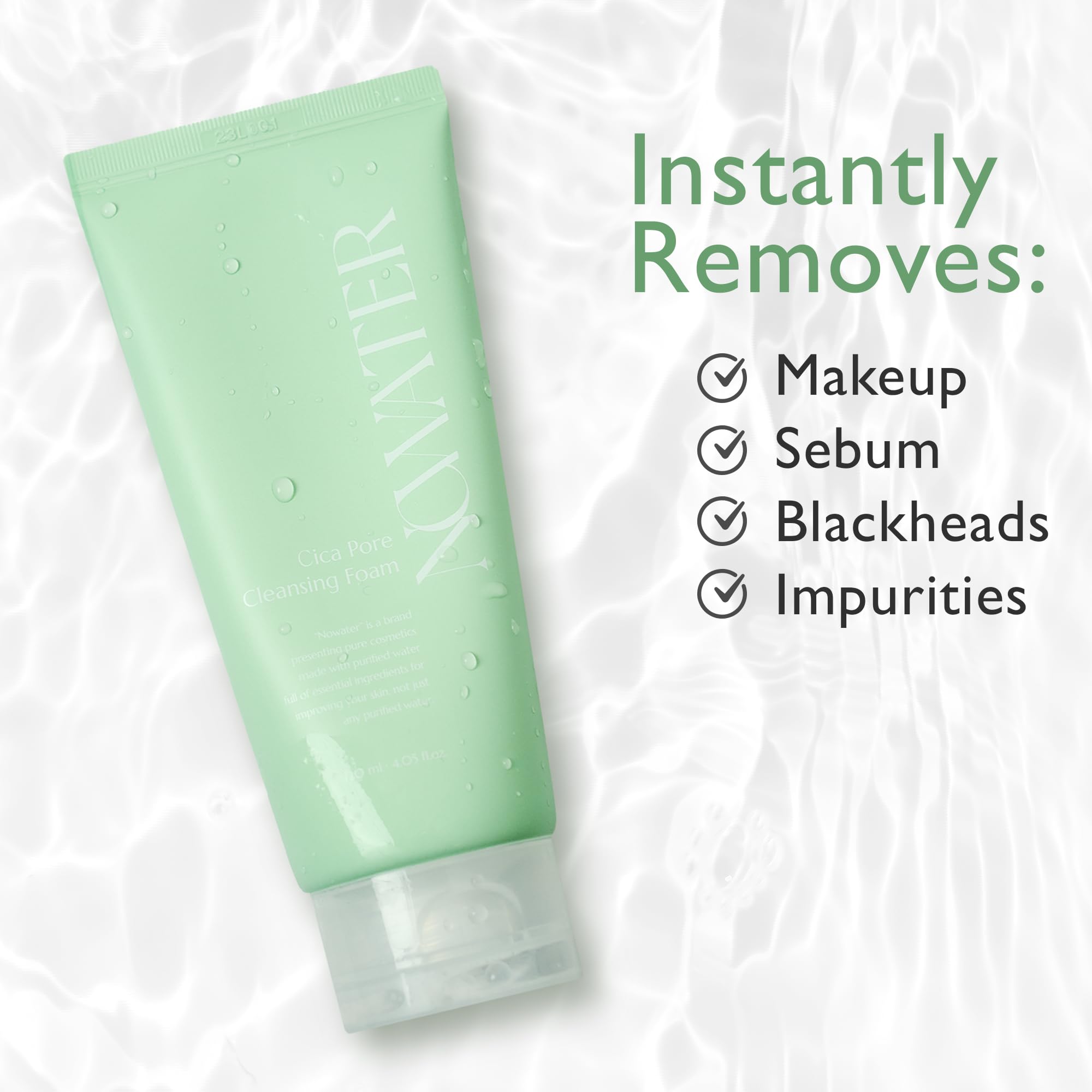Amazon.com: NOWATER Cica Pore Cleansing Foam | Pore Cleansing and