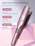 LANDOT Wide Flat Iron Hair Straightener - 1.75" Professional Ceramic Straightening Iron for Faster Styling, Extra Shine Hair - Dual Voltage Adjust Temp 250-450℉ All Hair Types - Ideal for Busy Morning