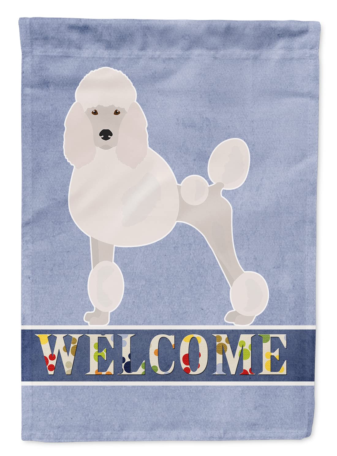 Miniature Poodle Welcome Flag grand drapeau de jardin caniche multicolore