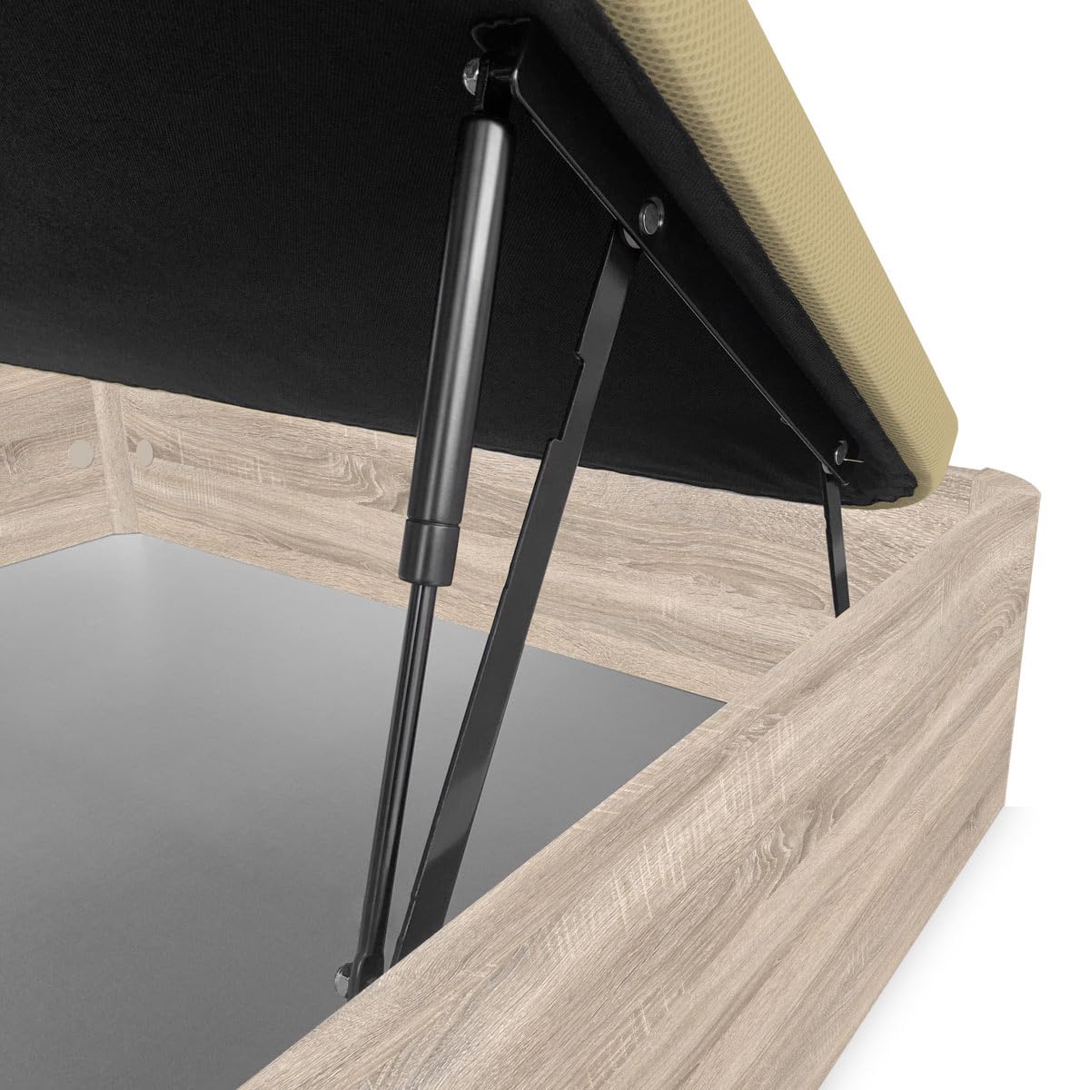 amuéblate Online - Canapé Abatible Extra Reforzado Gran Capacidad con Tapa Transpirable, Esquinas Redondeadas, 135 x 190, Cambria