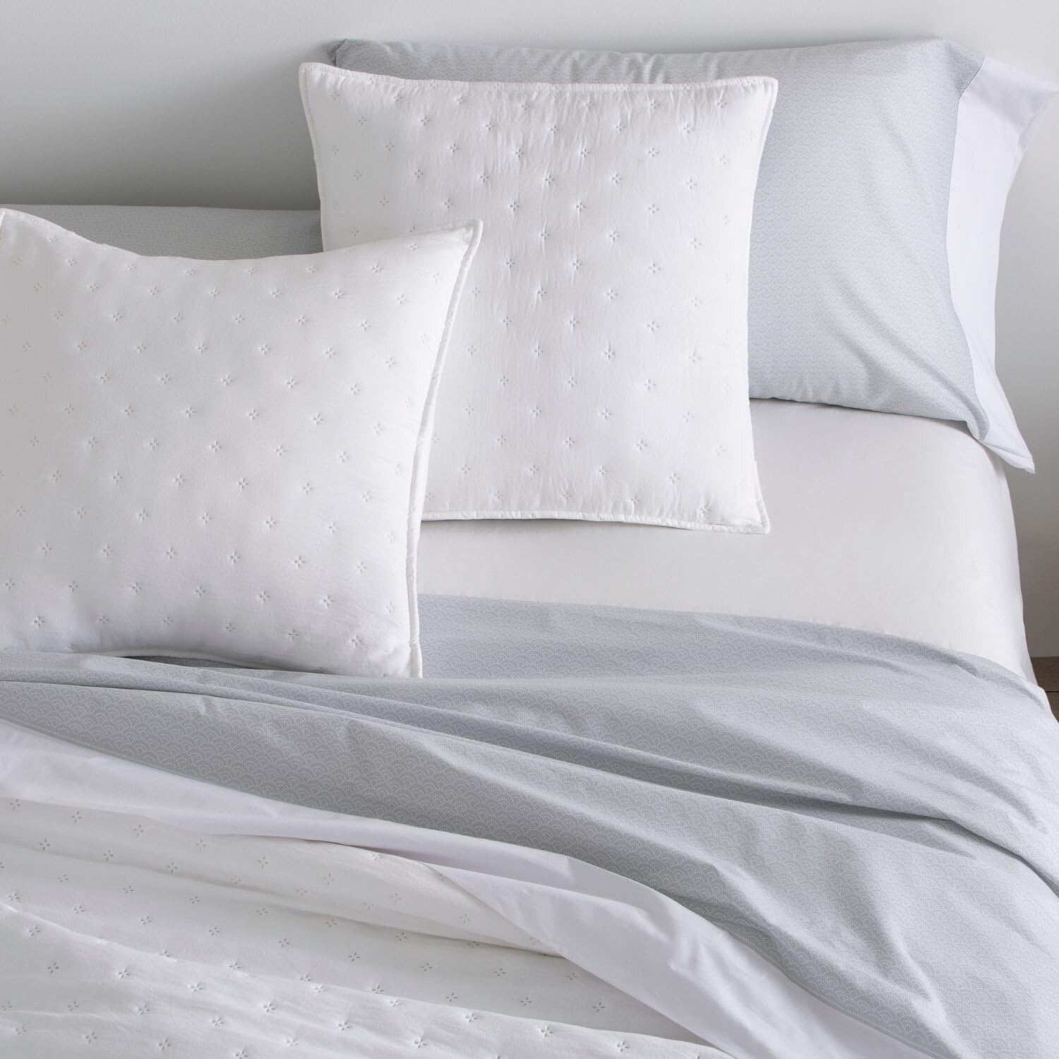 Burrito Blanco | Sábanas de algodón 612, Gris | para Cama de 90 cm (+ Medidas Disponibles) | Sábanas de algodón 90 | Cama indivual 90