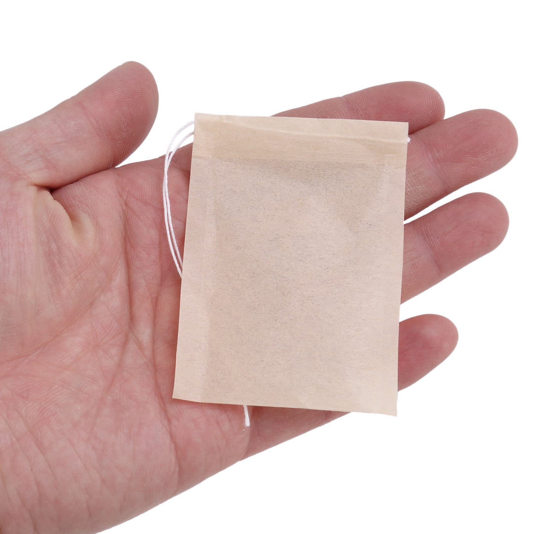 Paquete de 4000 Bolsas de Filtro de Té, Bolsa de Té de Papel Desechable con CordóN para Té de Hojas Sueltas, Café (Color Natural)