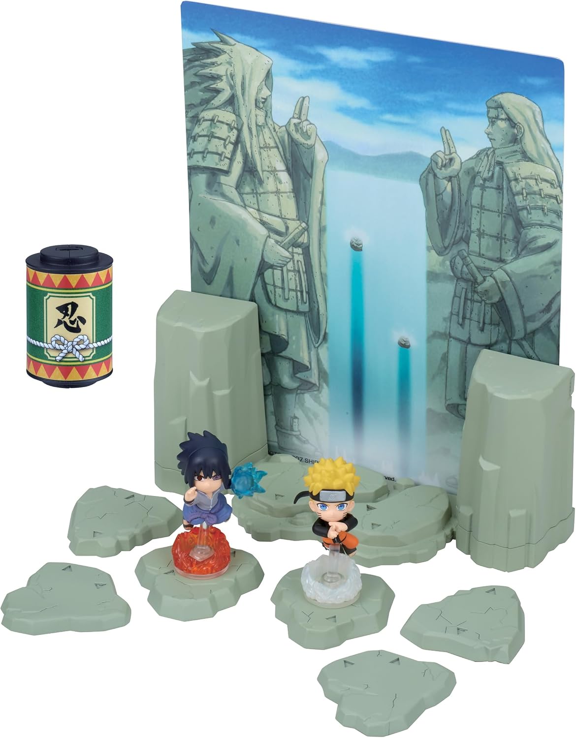 EPOCH Games - Battle Game Heroes - Naruto Shippuden Naruto vs. Sasuke Battle Game – Collectible Figure Set for Play & Display, Ages 8+