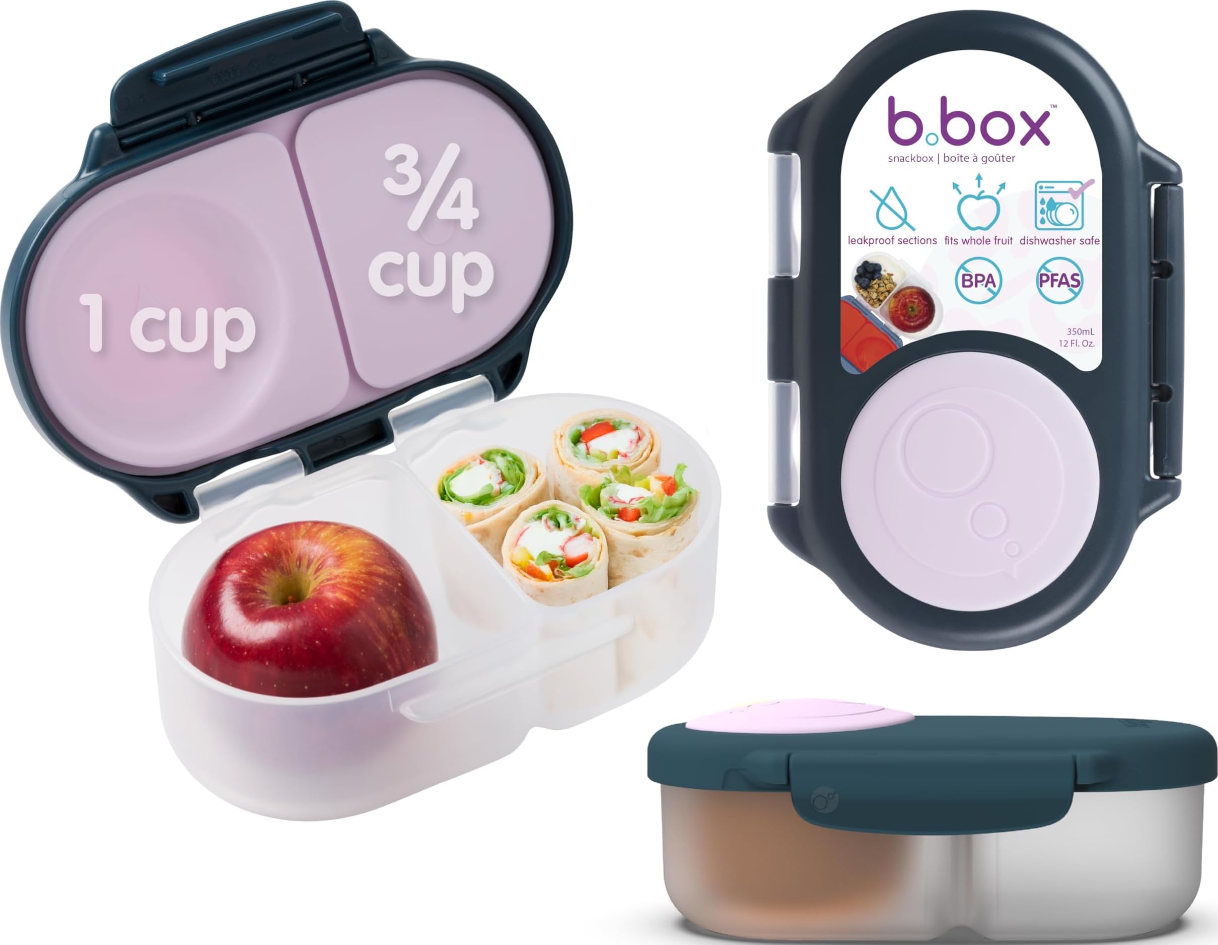 b.box Snack Box, Snack Containers for Kids, Kids Lunch Box, Toddler Snacks