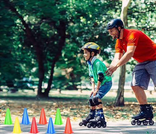 Miniatura 6 de Conos de tráfico de 9 pulgadas, conos deportivos de plástico, conos de entrenamiento de fútbol para actividades al aire libre y eventos festivos