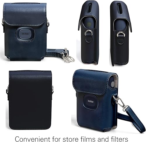 Miniatura 5 de HIYQIN MIni Link 2 - Funda de piel sintética para impresora Fujifilm Instax Mini Link 2 con correa de hombro ajustable