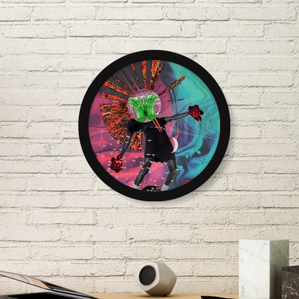 Peinture cadre photo rectangle bois noir DIYthinker recit d'une ville art moderne pour la maison